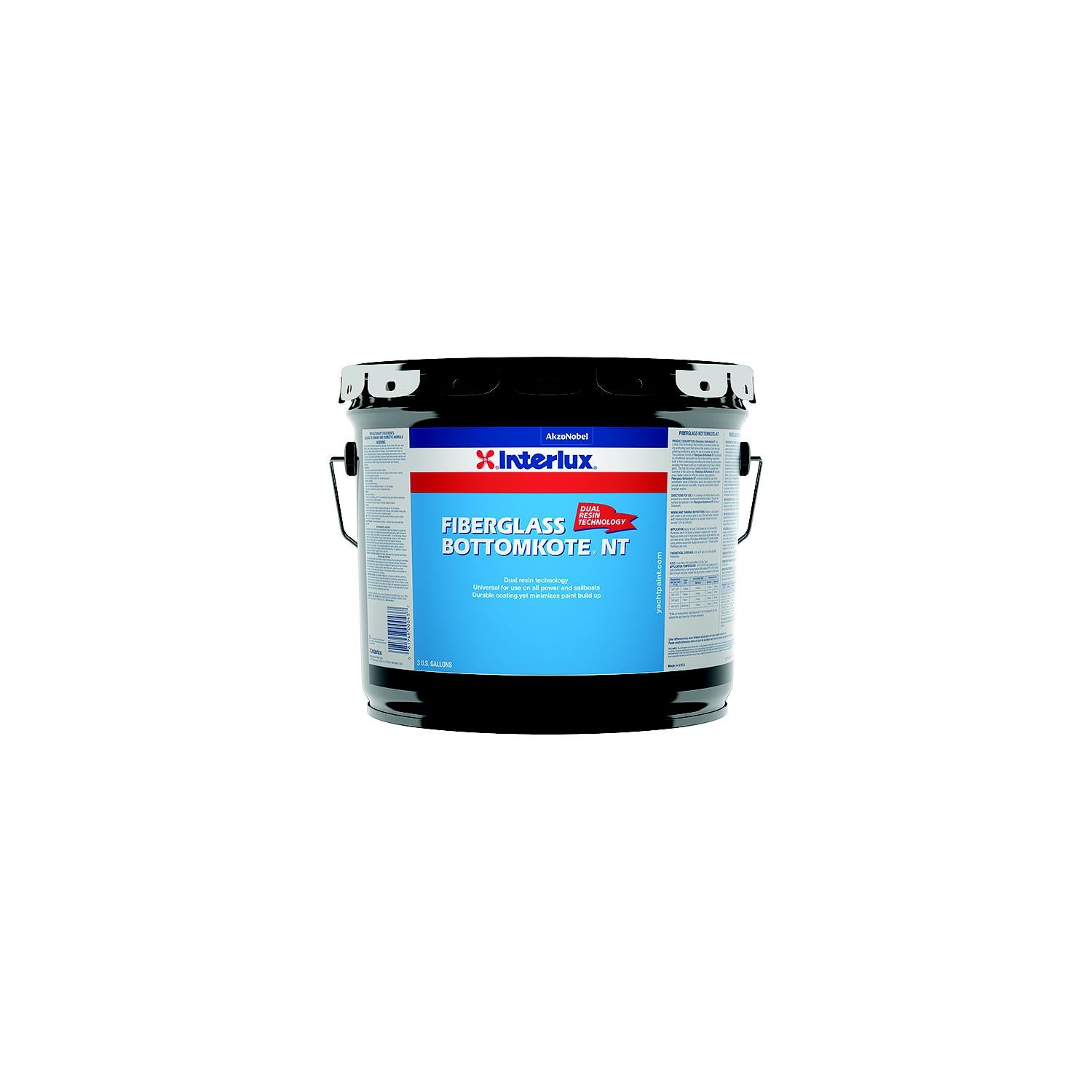 Interlux YBB369/3 YBB3693 Fiberglass BottomkoteÂ® NT Bottom Paint, Blue 3-Gal. Pail