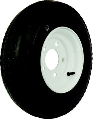 Loadstar Tires 30560 Bias Tire and Wheel (Rim) Assembly K353 480-12 5 Hole 4 Ply, White, Conventional