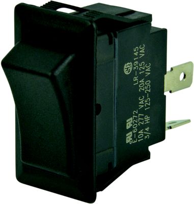 BEP 1001709 Rocker Switch, Off-(On), SPST, 1/4