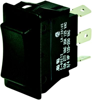 BEP 1001713 Rocker Switch, (On)-Off-(On), DPDT, 1/4