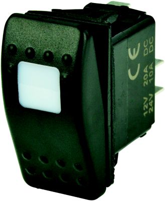 BEP 1001801 Weather Resistant Contura Rocker Switch, Off-On, SPST, 1/4