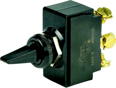 BEP 1001903 Plastic Handle Toggle Switch, On-Off-On, SPDT, #6â€“32 Screw Terminals