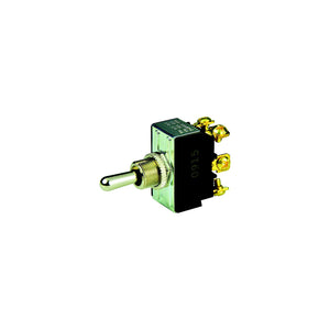 BEP 1002012 Chrome Plated Toggle Switch, (On)-Off-(On), DPDT, #6â€“32 Screw Terminals