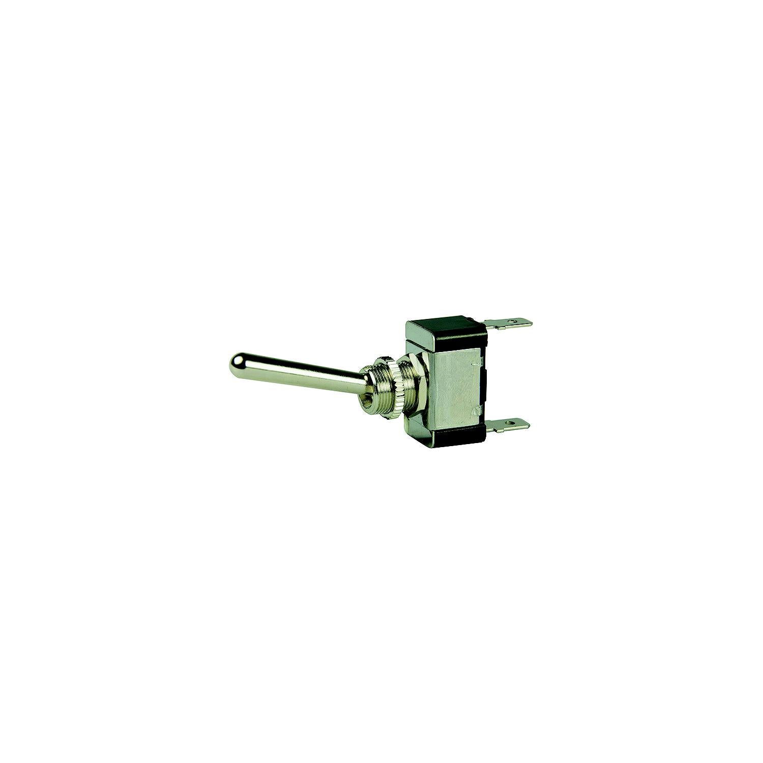 BEP 1002013 Chrome Plated Toggle Switch, Off-On, SPST, 1/4