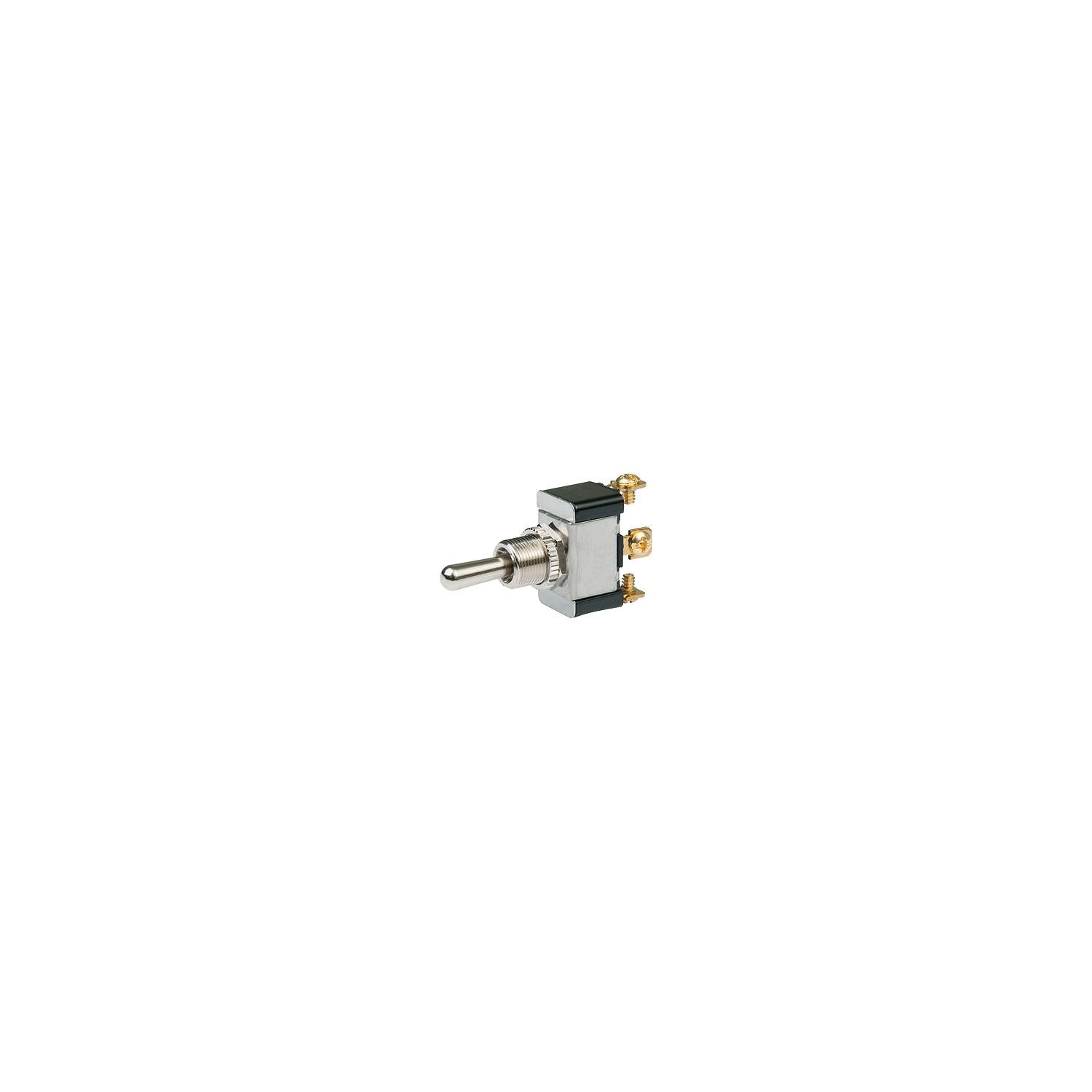 BEP 1002025 Chrome Plated Toggle Switch, Off-On, SPST, #6â€“32 Screw Terminals