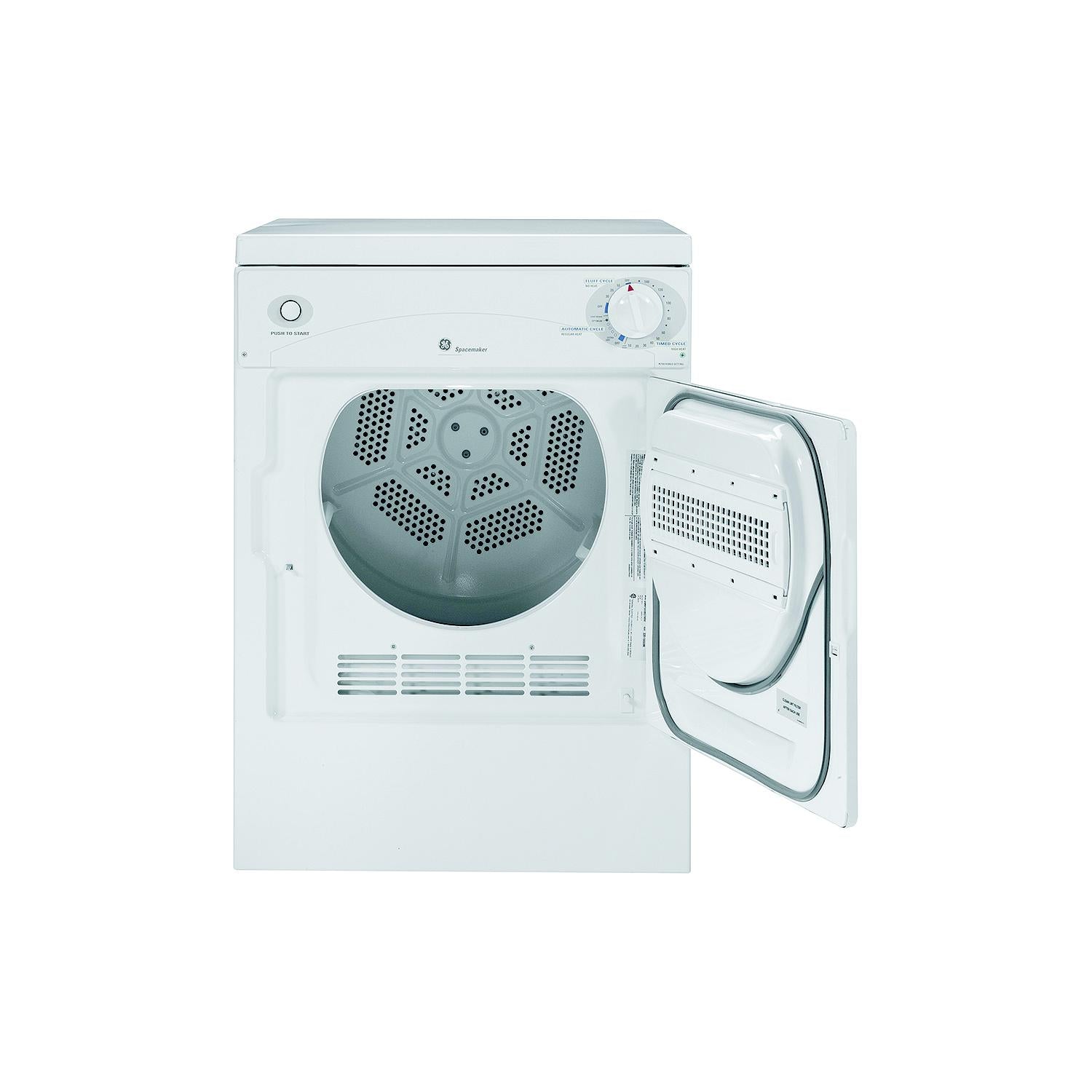GE Appliances DSKS333ECWW SpacemakerÂ® 120V Portable Electric Dryer