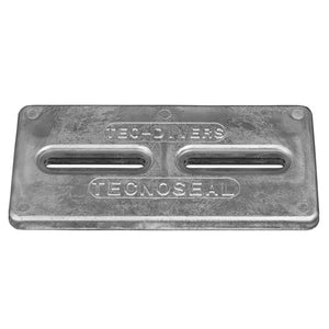 Tecnoseal Rectangular Zinc Plate Anode w/Inserts - 12