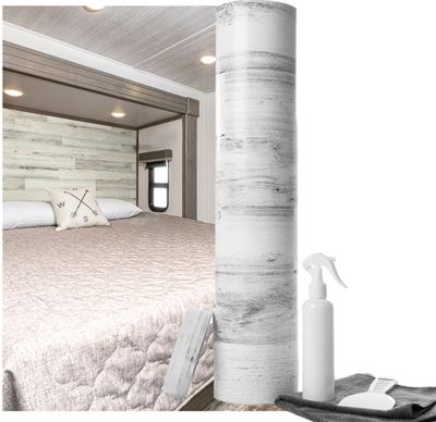 Genesis 467328 REVIVE Wall Covering Kit, Whitewash Planked Wood, 2' x 50'