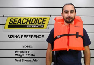 Seachoice EPE1110AK1AUO-85520 85520 Type II Life Vest - Adult, Orange