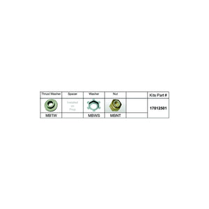 Solas Propeller 17012501 Fixed Hub Prop Hardware Kit - Mercury, Type B