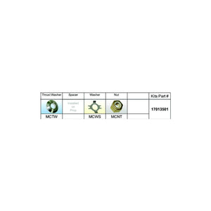 Solas Propeller 17013501 Fixed Hub Prop Hardware Kit - Mercury, Type C