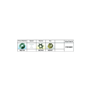 Solas Propeller 17014501 Fixed Hub Prop Hardware Kit - Mercury, Type D