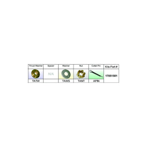 Solas Propeller 17051501 Fixed Hub Prop Hardware Kit - Nissan/Tohatsu, Type A
