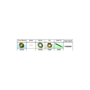 Solas Propeller 17052501 Fixed Hub Prop Hardware Kit - Nissan/Yohatsu, Type B