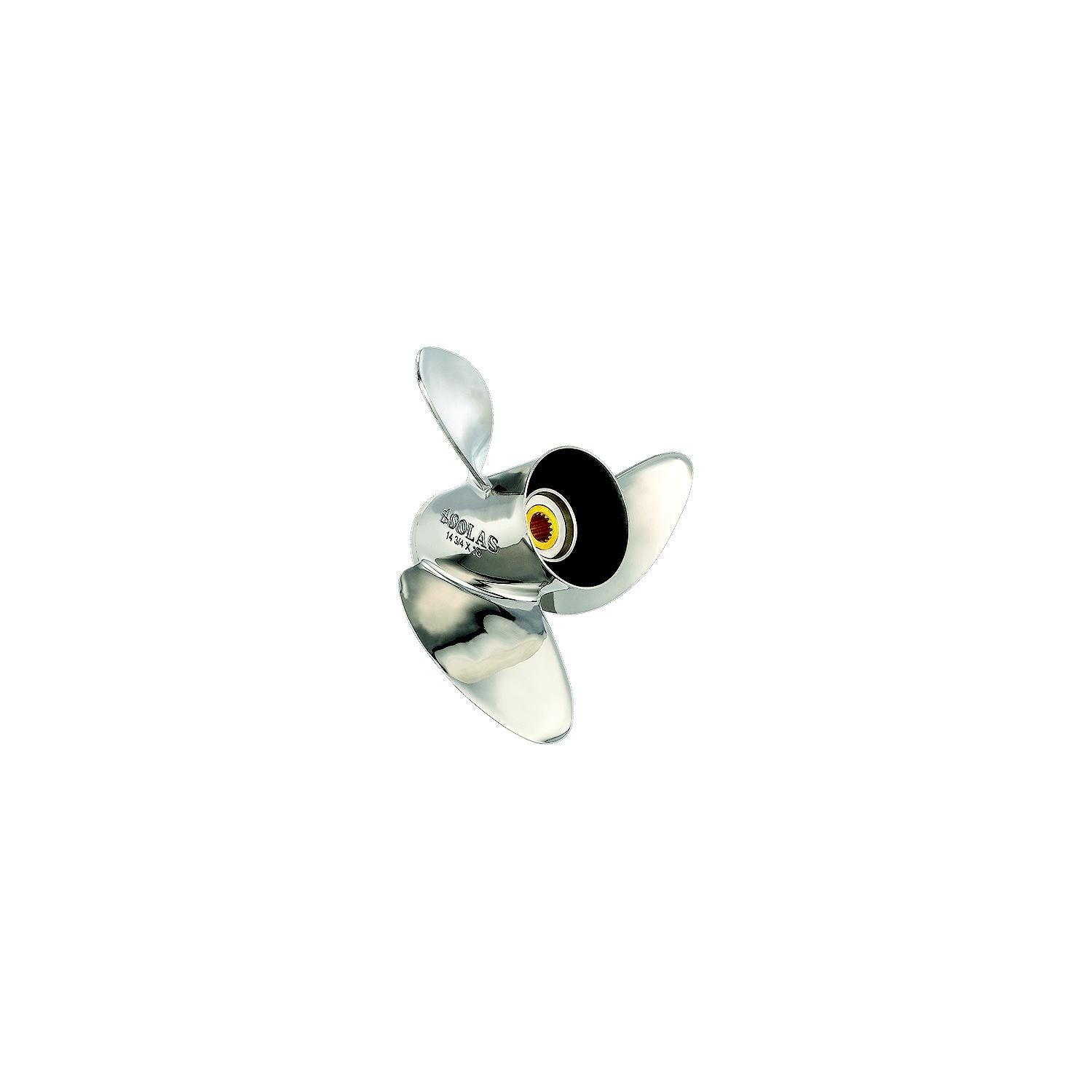 Solas Propeller 1551-148-19 HR Titan Stainless Steel 3-Blade For Mercury