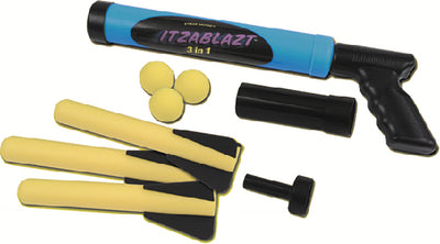 Water Sports ITZABLAZT 3 in 1 Water and Foam Launcher Combo Set (Colors May Vary)