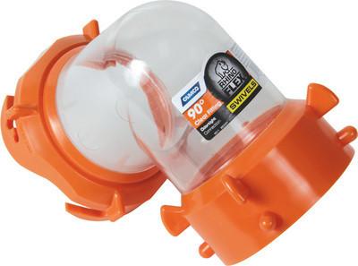 Camco 39857 RhinoFLEX Clear 90 Degree Sewer Hose Swivel Fitting
