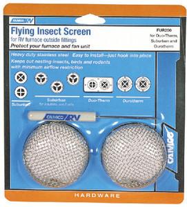Camco Flying Insect Screen -Protects RV Furnaces From Insects and Prevents RV Vent Damage - (2 Pack) (42141)